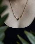 Wildhart – Antler Gemstone Pendant Necklace with Chain - JUNUKA