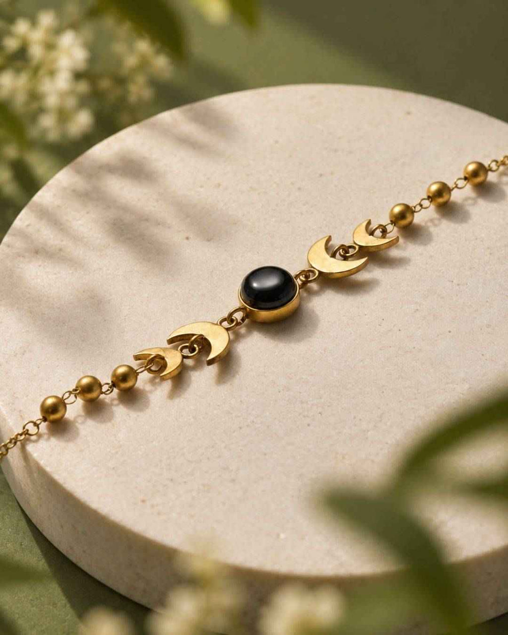 Moontide – Crescent Brass Choker Necklace