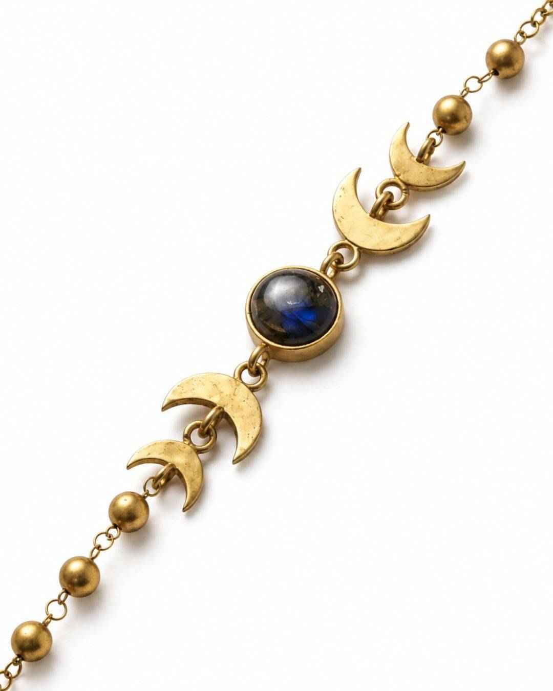 Moontide – Crescent Brass Choker Necklace