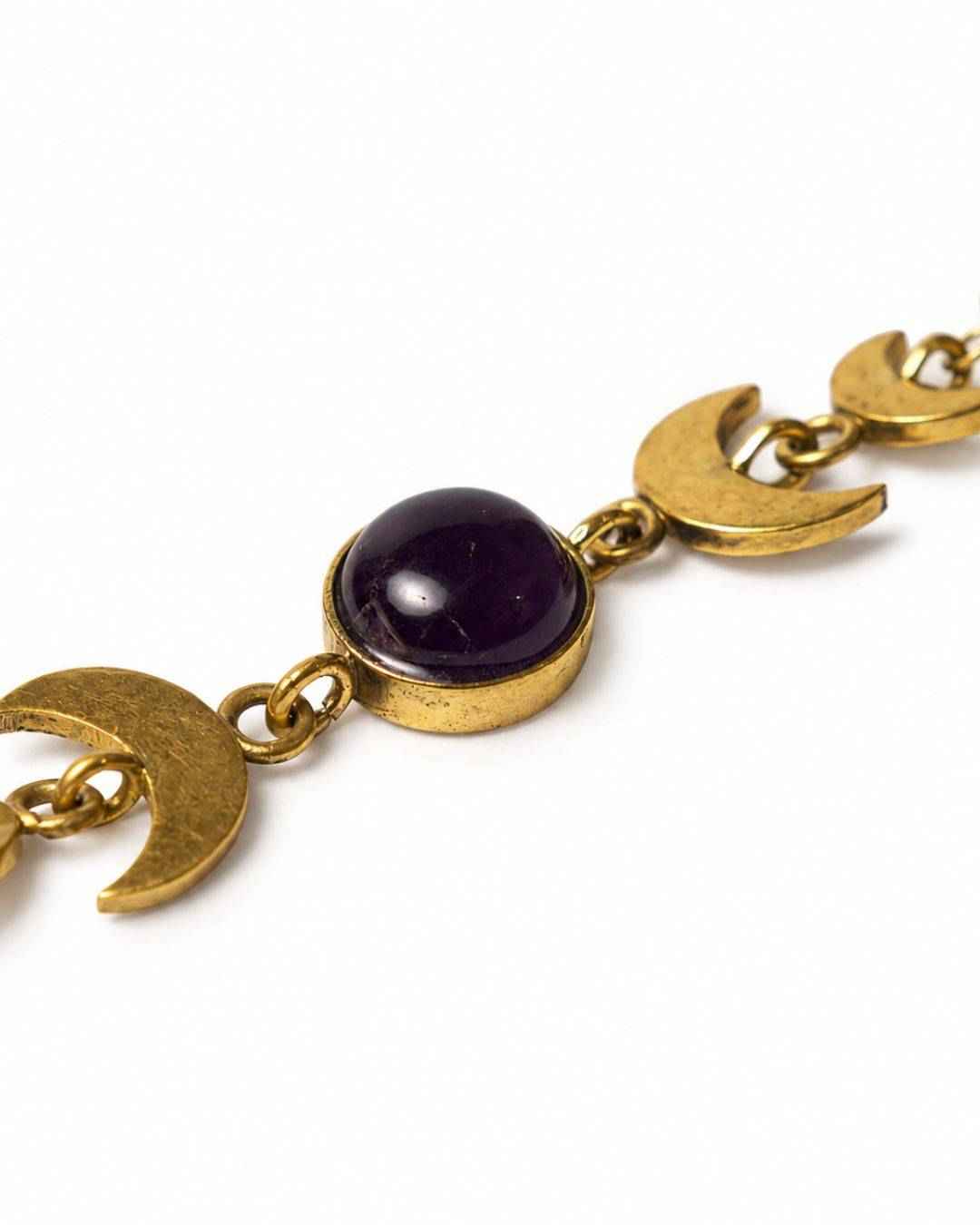 Moontide – Crescent Brass Choker Necklace
