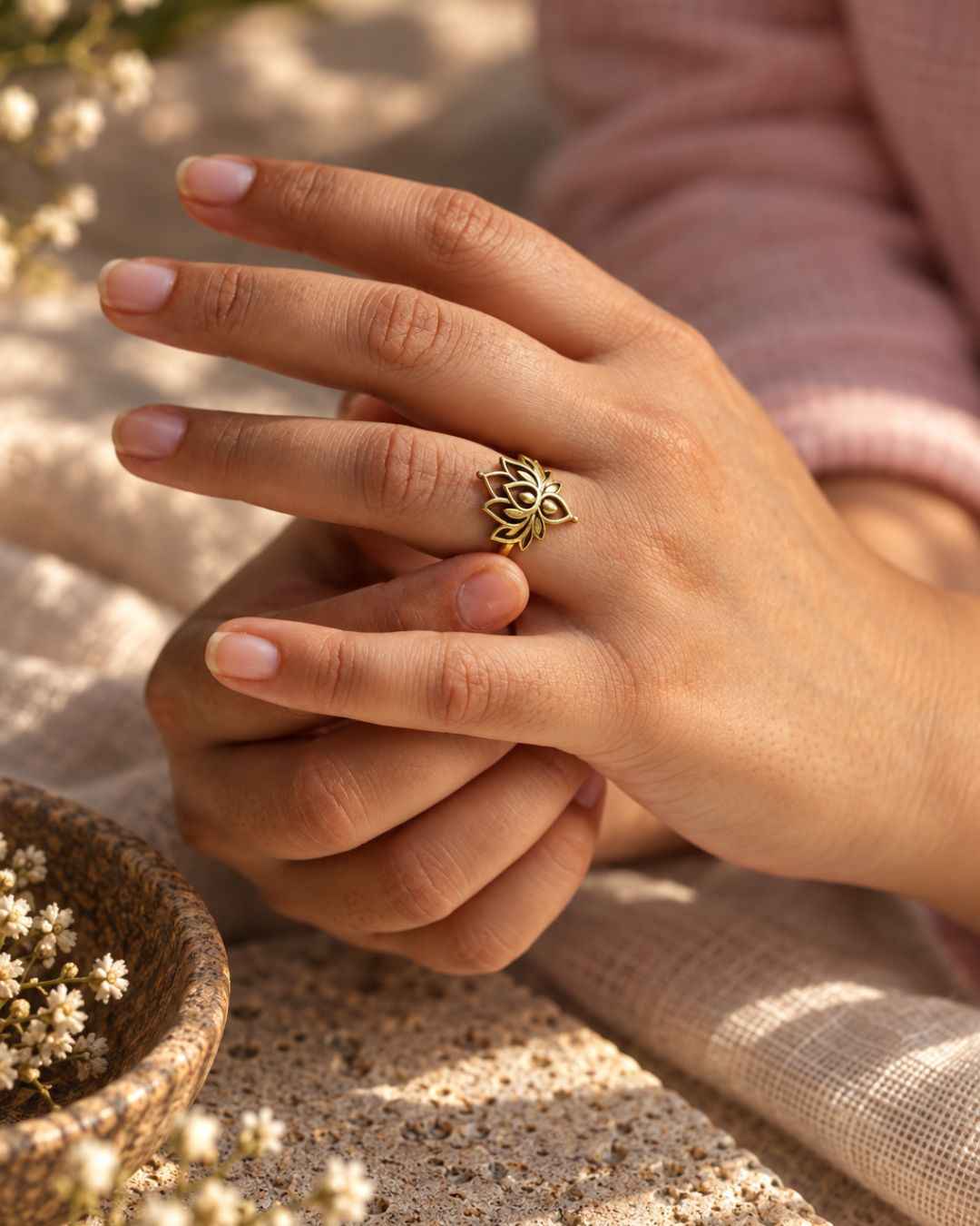 Padma – Lotus-Inspired Brass Ring