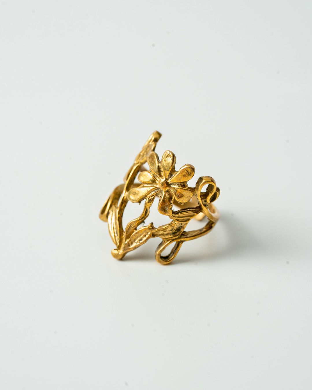 Bonphool - Wildflower Brass Statement Ring - JUNUKA