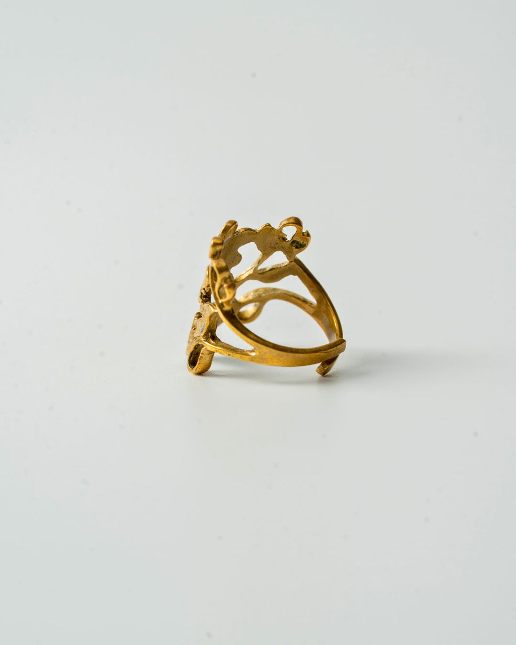 Bonphool - Wildflower Brass Statement Ring - JUNUKA