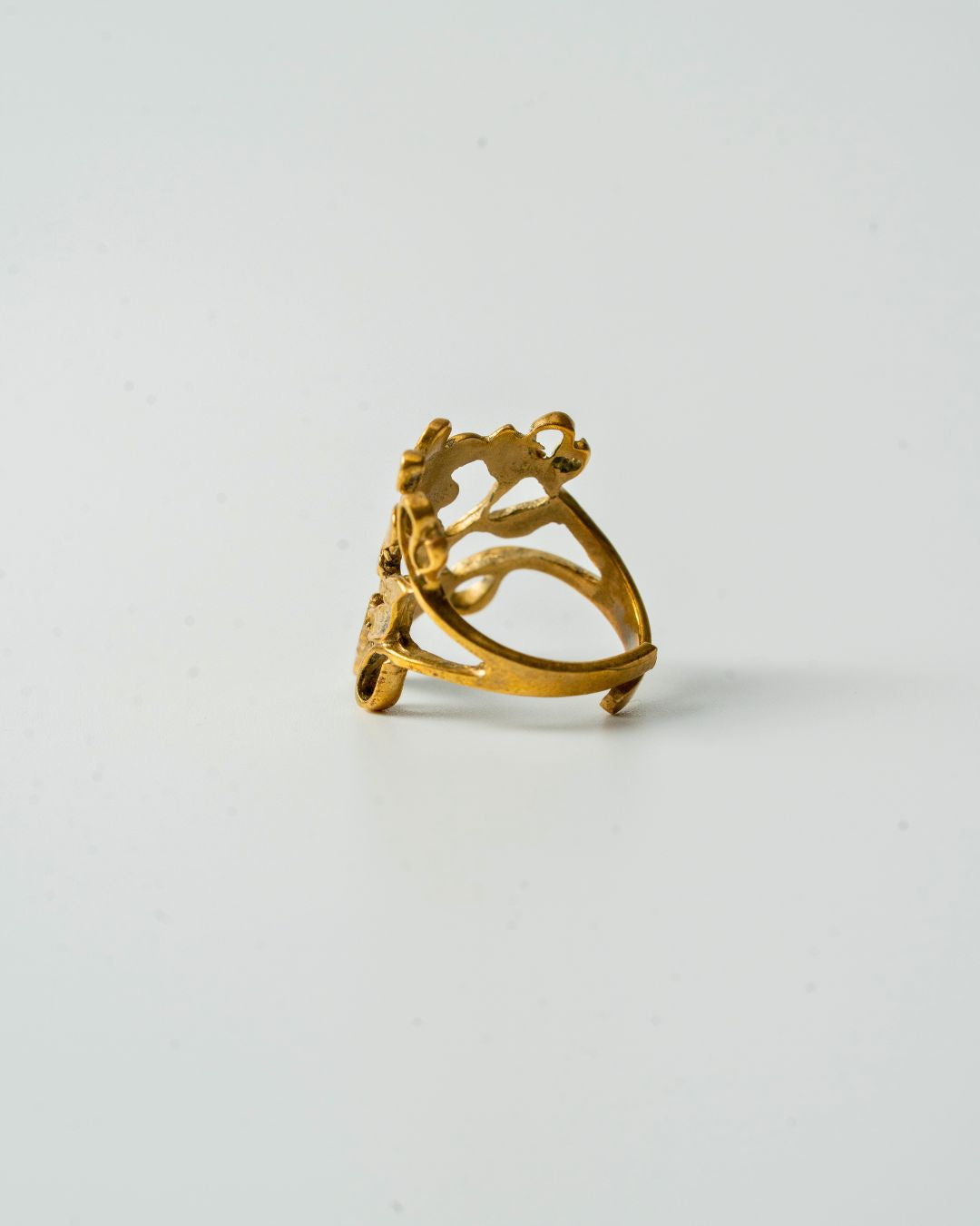 Bonphool - Wildflower Brass Statement Ring - JUNUKA