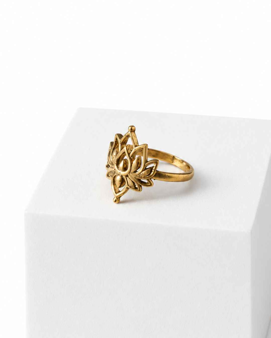 Padma – Lotus-Inspired Brass Ring