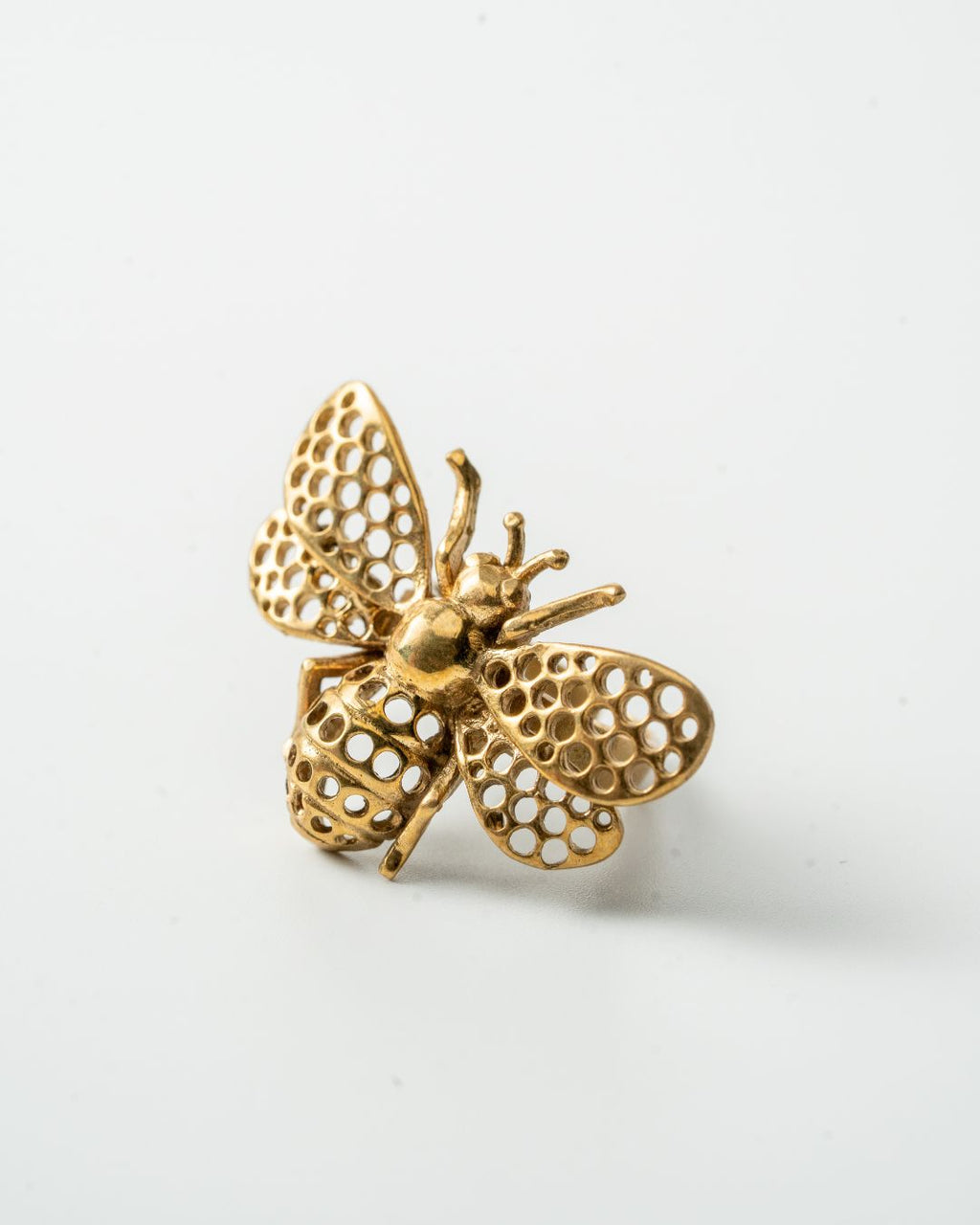 Wild Nectar – Honey Bee Brass Statement Ring - JUNUKA