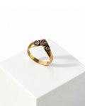 Trine – Brass Ring with Three Gemstones