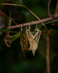 Wayfinder – Geometric Arrowhead Brass Drop Earrings - JUNUKA