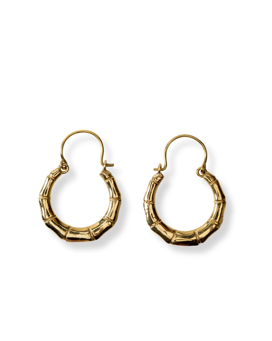 Nomada – Brass Hoop Earrings - JUNUKA