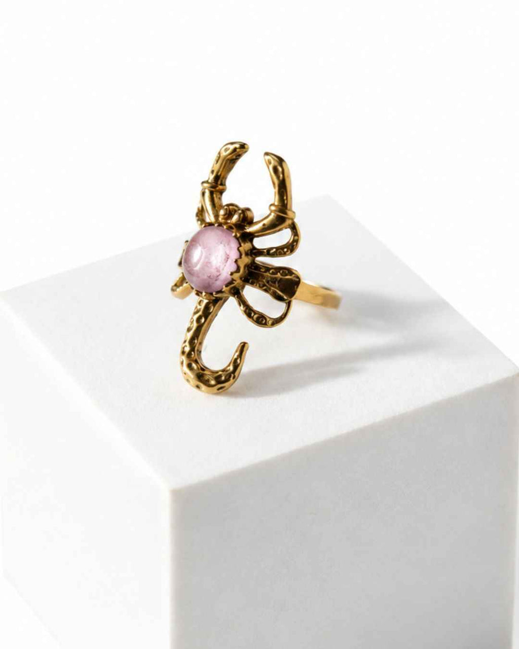 Bichhoo – Scorpion Brass Ring with Gemstone