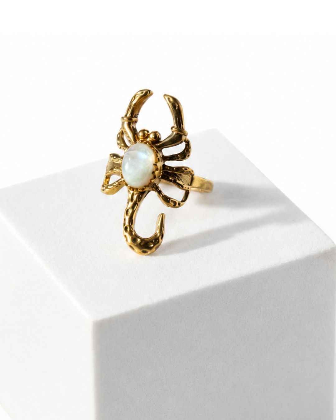 Bichhoo – Scorpion Brass Ring with Gemstone